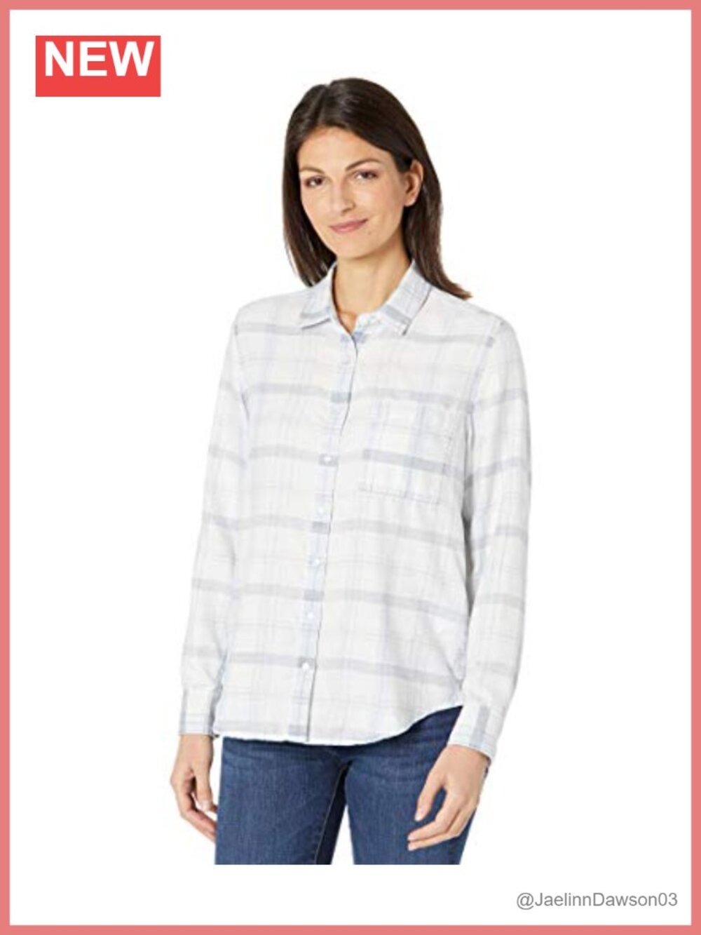 Long Sleeve Button-Up Plaid Relaxed Shirt